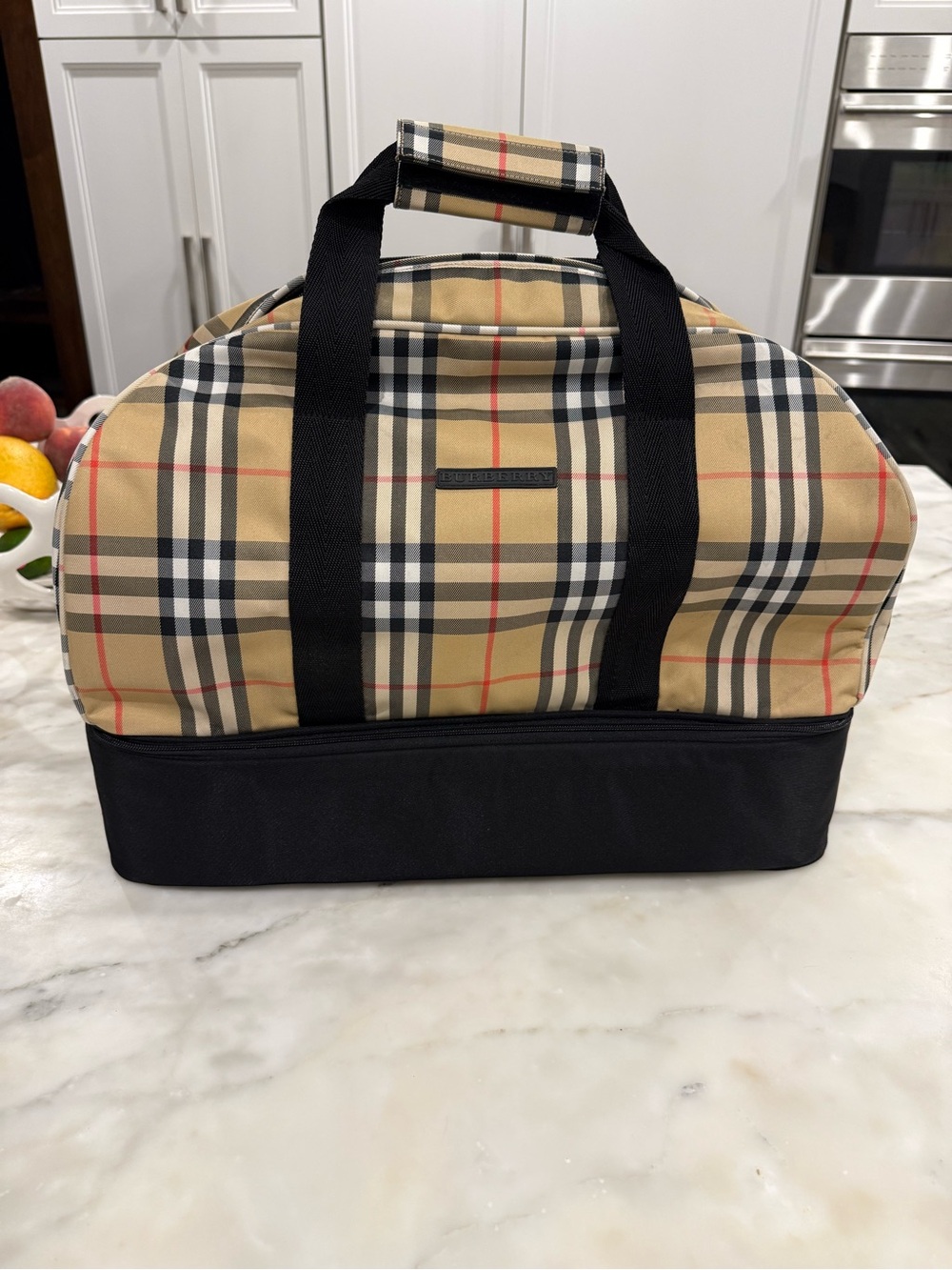 Burberry nova check Classic Plaid golf Travel Duffle Bag - Beige Plaid